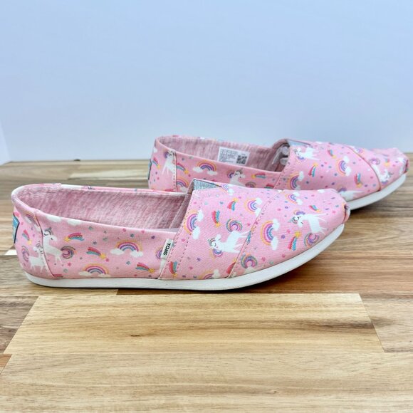 NEW‎ Toms Alpargata Pink Unicorn Loafer Shoes Women's Size 10 - Picture 6 of 9